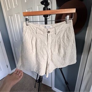 Reformation mason linen shorts US6 oatmeal